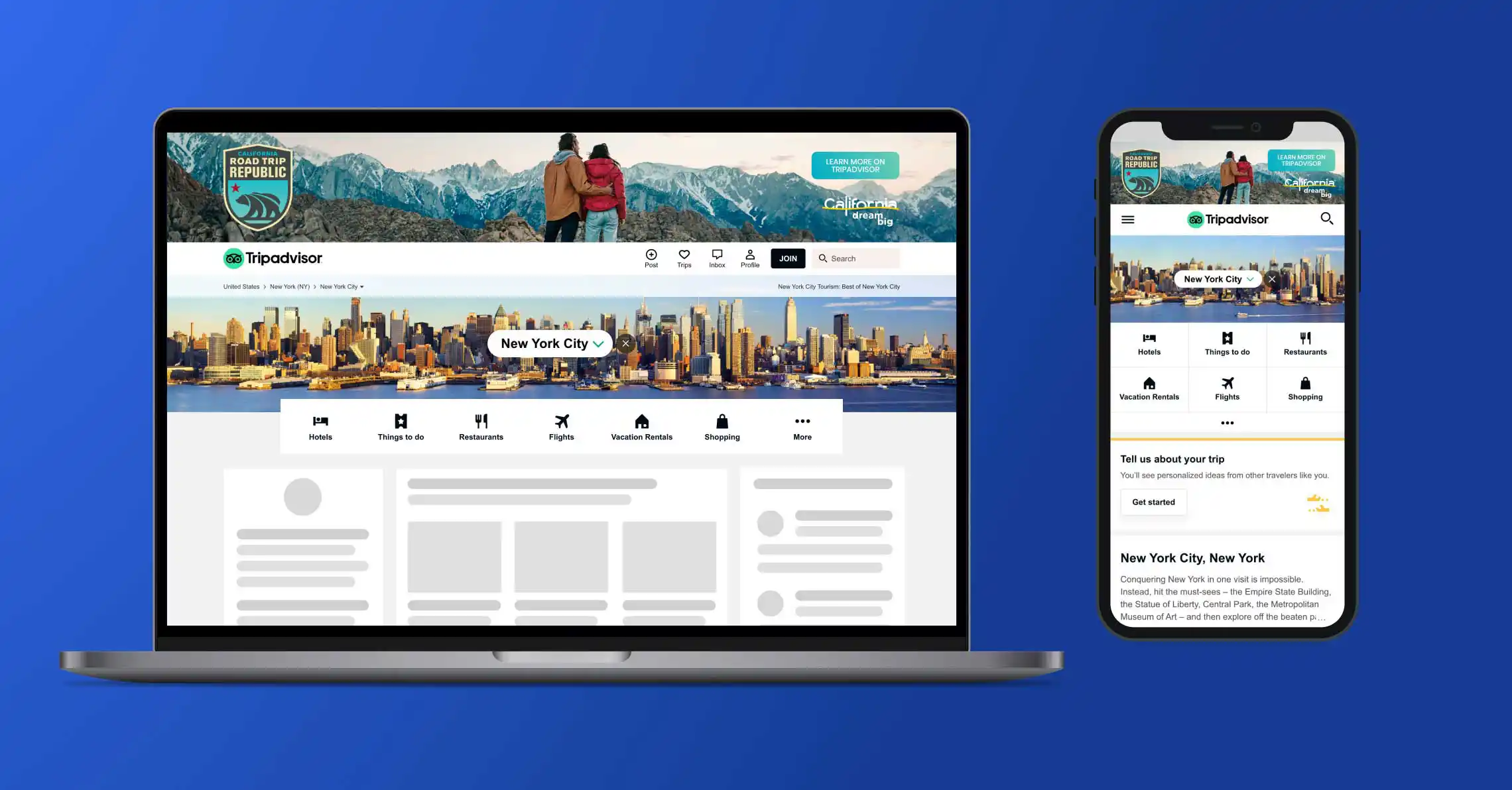 Visit California &ndash; Road Trip Republic Campaign &ndash; Tripadvisor &ndash; Horizon Banner Designs